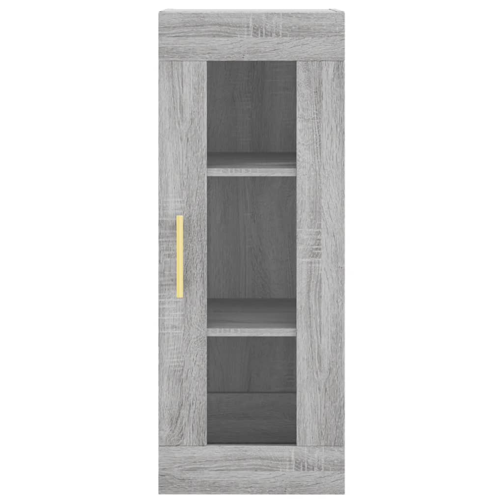 Hoge Kast 34,5X34X180 Cm Bewerkt Hout Eikenkleurig