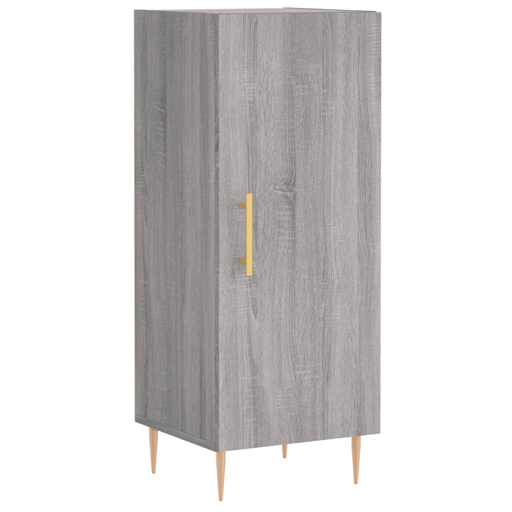 Hoge Kast 34,5X34X180 Cm Bewerkt Hout Eikenkleurig