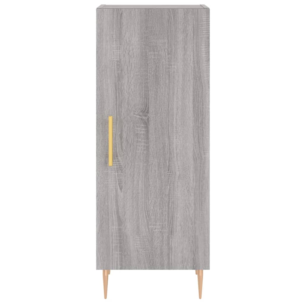 Hoge Kast 34,5X34X180 Cm Bewerkt Hout Eikenkleurig