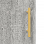Hoge Kast 34,5X34X180 Cm Bewerkt Hout Eikenkleurig