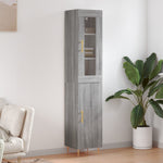 Hoge Kast 34,5X34X180 Cm Bewerkt Hout Eikenkleurig