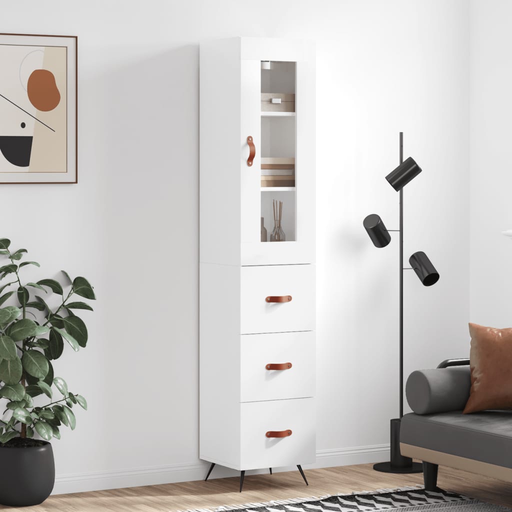 Hoge Kast 34,5X34X180 Cm Bewerkt Hout
