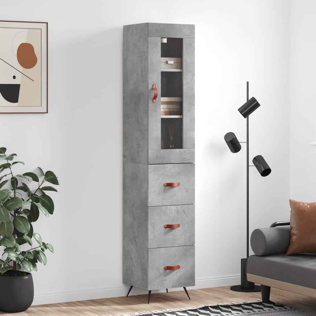 Hoge Kast 34,5X34X180 Cm Bewerkt Hout