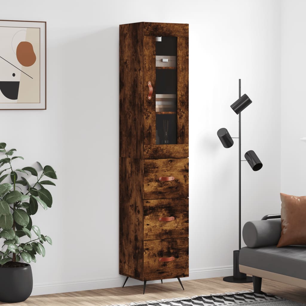 Hoge Kast 34,5X34X180 Cm Bewerkt Hout