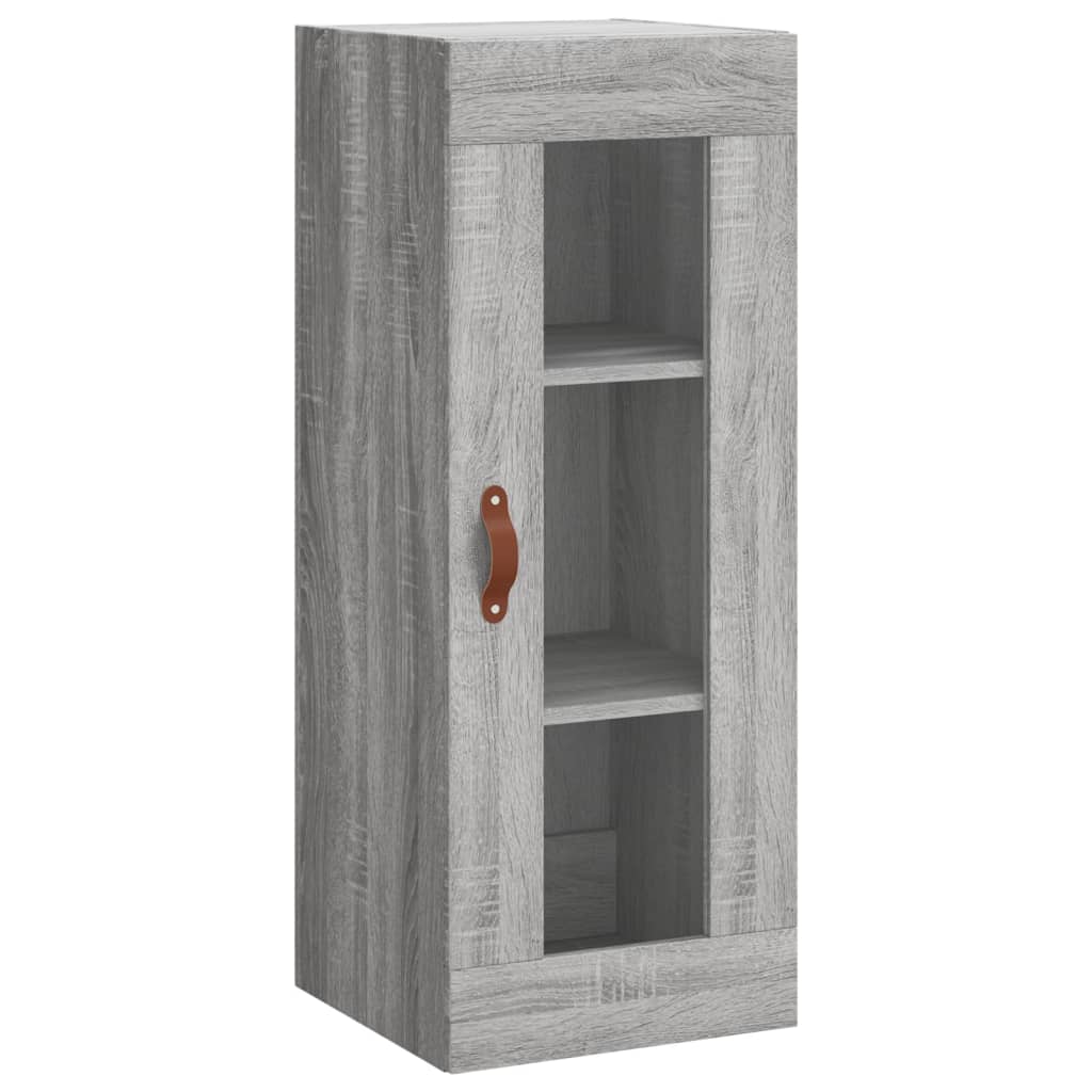 Hoge Kast 34,5X34X180 Cm Bewerkt Hout Eikenkleurig