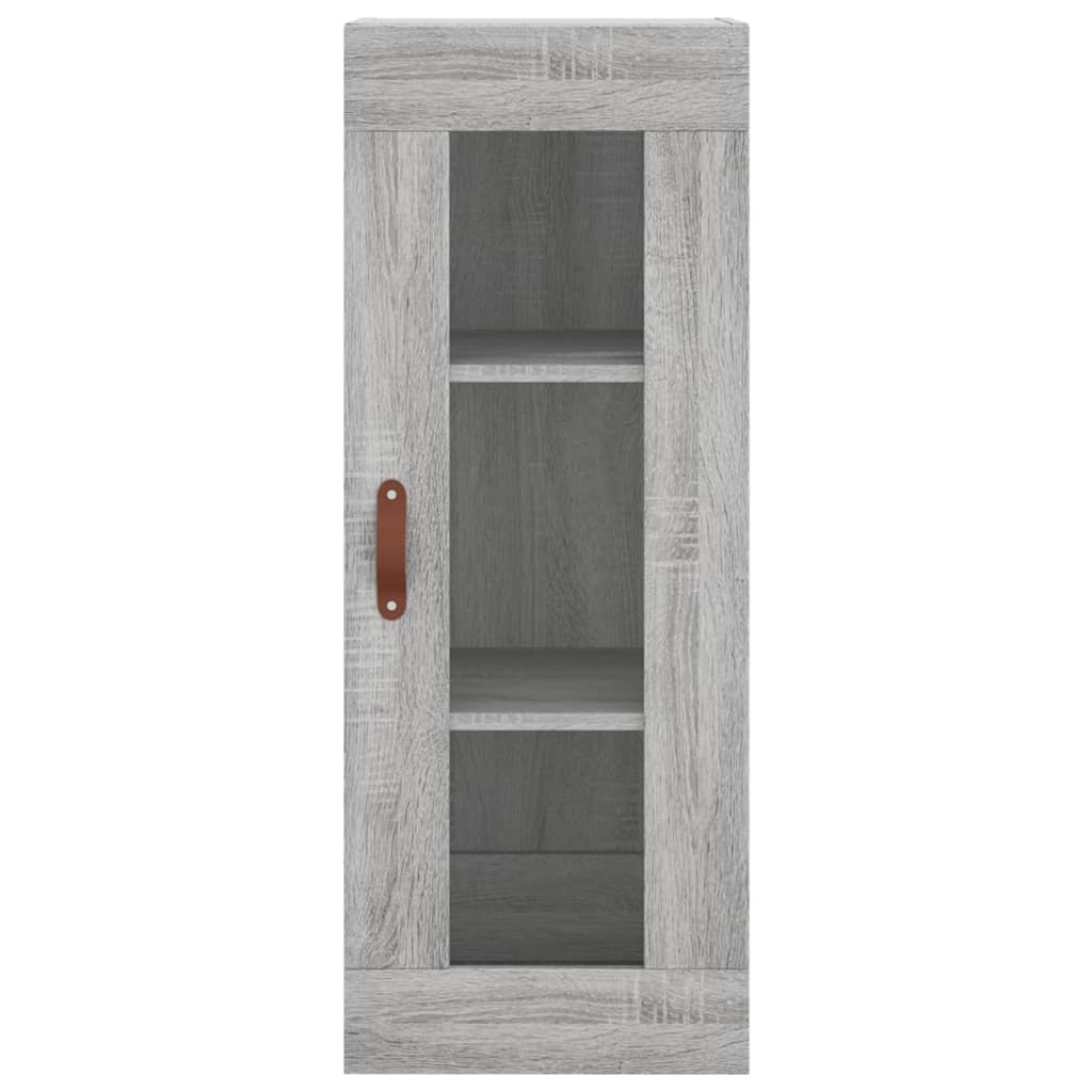 Hoge Kast 34,5X34X180 Cm Bewerkt Hout Eikenkleurig