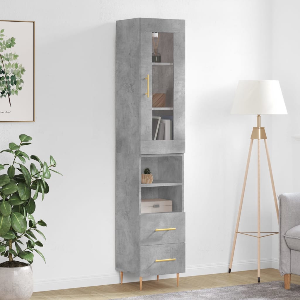 Hoge Kast 34,5X34X180 Cm Bewerkt Hout