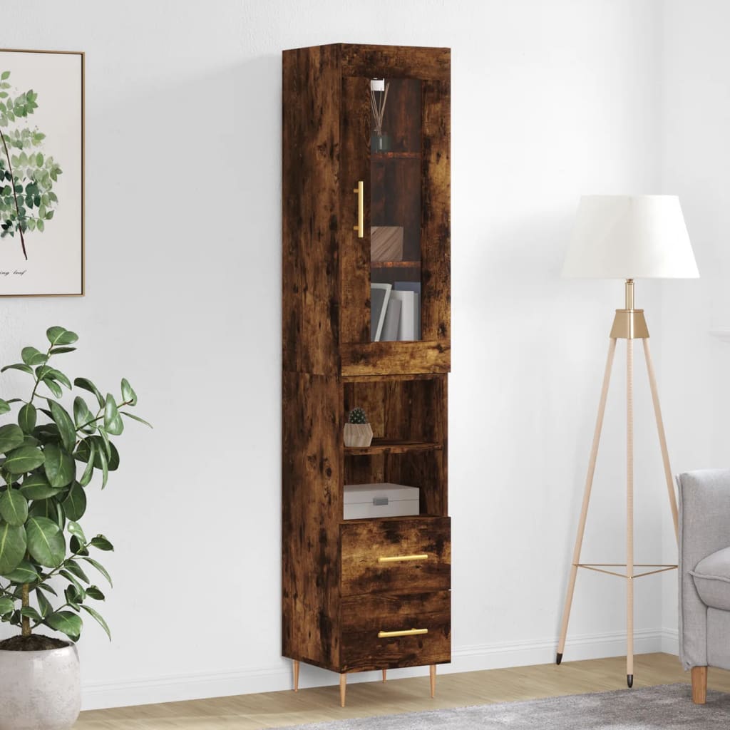 Hoge Kast 34,5X34X180 Cm Bewerkt Hout