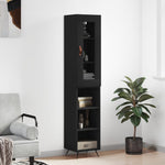 Hoge Kast 34,5X34X180 Cm Bewerkt Hout Kleurig