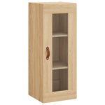 Hoge Kast 34,5X34X180 Cm Bewerkt Hout Kleurig