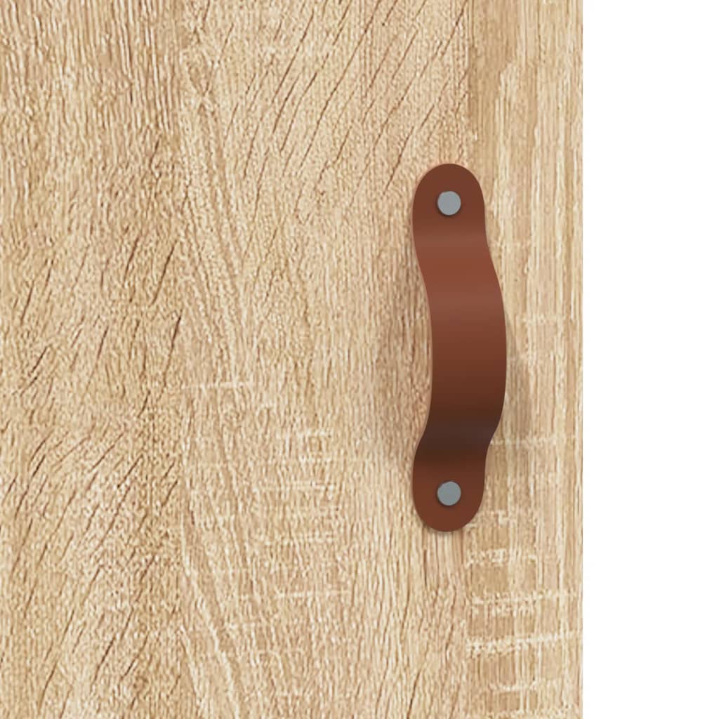 Hoge Kast 34,5X34X180 Cm Bewerkt Hout Kleurig