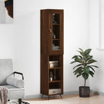 Hoge Kast 34,5X34X180 Cm Bewerkt Hout Kleurig