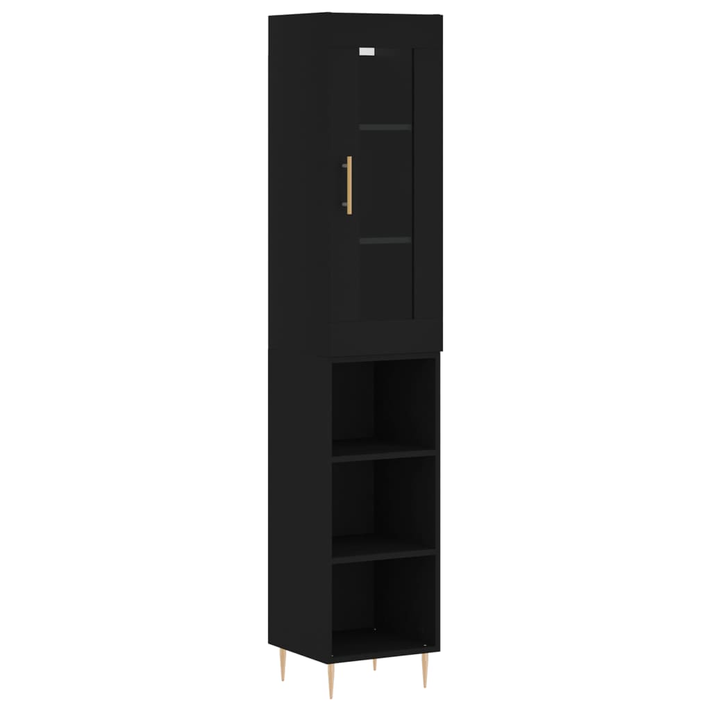 Hoge Kast 34,5X34X180 Cm Bewerkt Hout