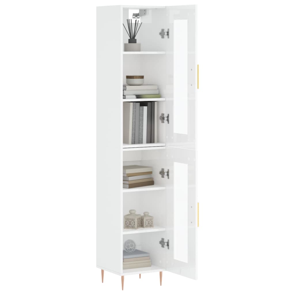 Hoge Kast 34,5X34X180 Cm Bewerkt Hout