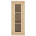 Hoge Kast 34,5X34X180 Cm Bewerkt Hout Kleurig
