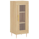 Hoge Kast 34,5X34X180 Cm Bewerkt Hout Kleurig