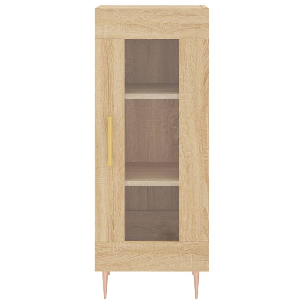Hoge Kast 34,5X34X180 Cm Bewerkt Hout Kleurig