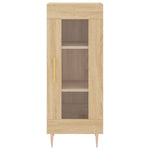 Hoge Kast 34,5X34X180 Cm Bewerkt Hout Kleurig
