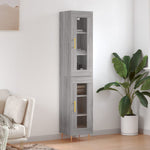 Hoge Kast 34,5X34X180 Cm Bewerkt Hout Kleurig