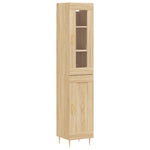 Hoge Kast 34,5X34X180 Cm Bewerkt Hout Kleurig