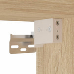 Hoge Kast 34,5X34X180 Cm Bewerkt Hout Kleurig