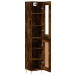Hoge Kast 34,5X34X180 Cm Bewerkt Hout Kleurig