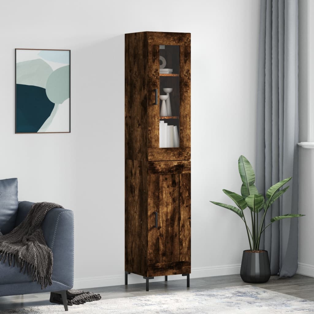 Hoge Kast 34,5X34X180 Cm Bewerkt Hout