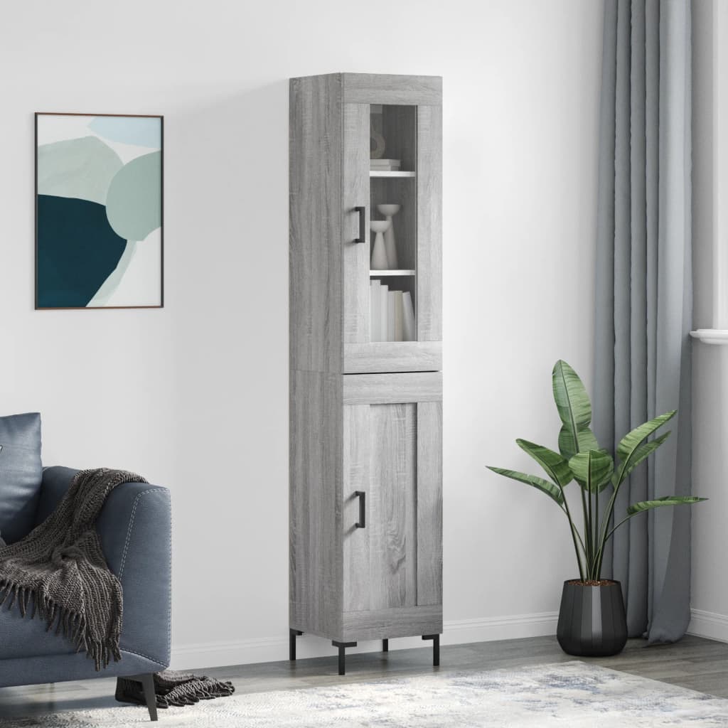 Hoge Kast 34,5X34X180 Cm Bewerkt Hout