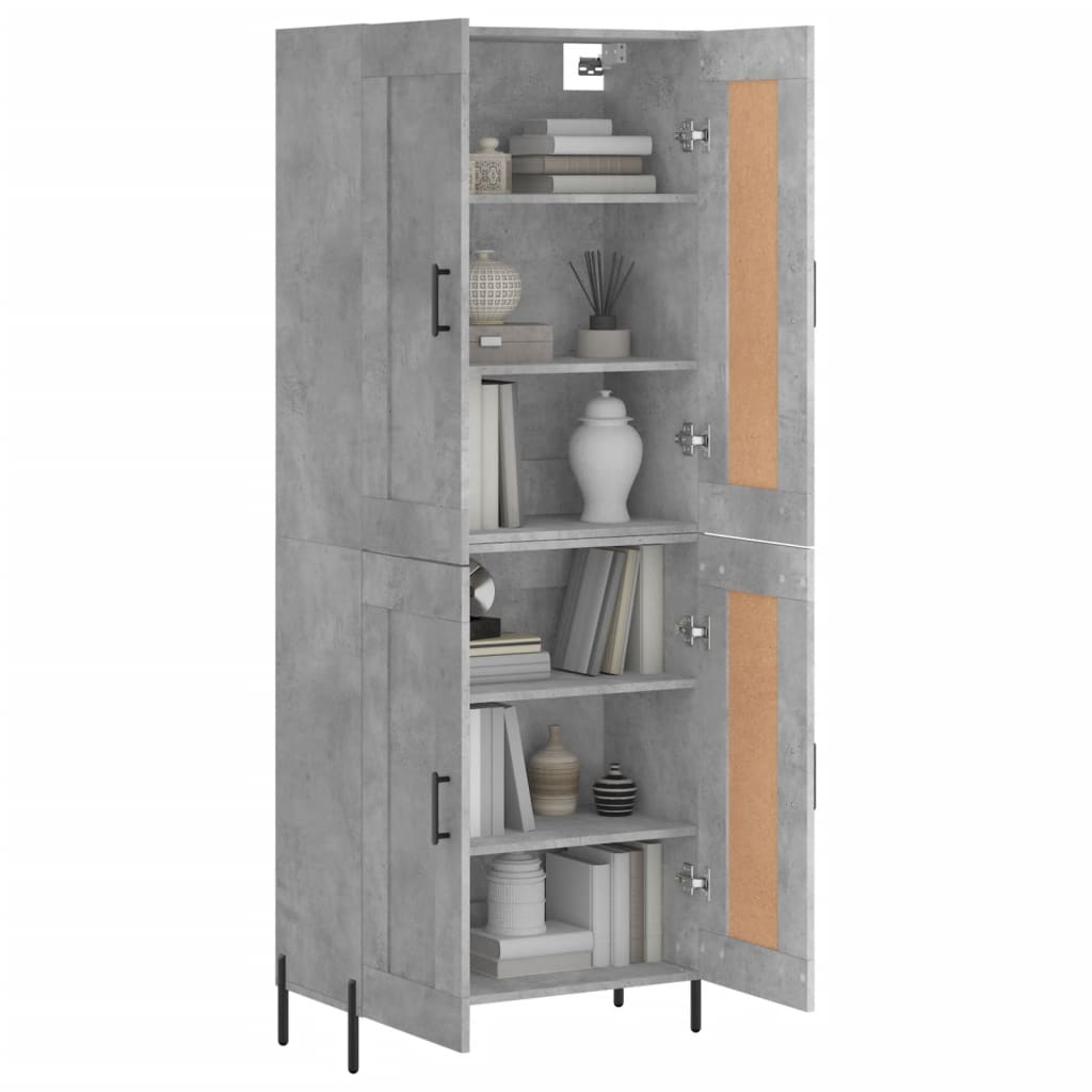 Hoge Kast 69,5X34X180 Cm Bewerkt Hout