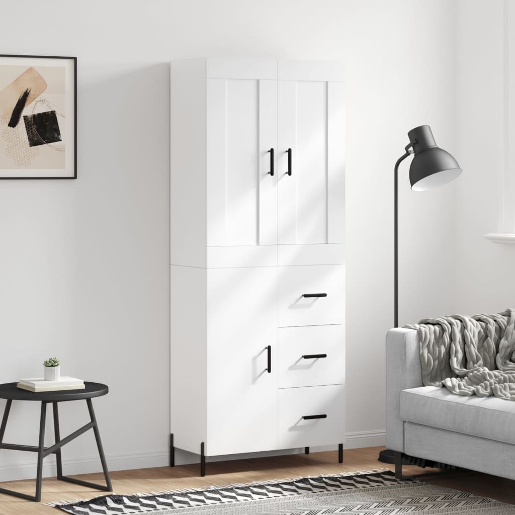 Hoge Kast 69,5X34X180 Cm Bewerkt Hout