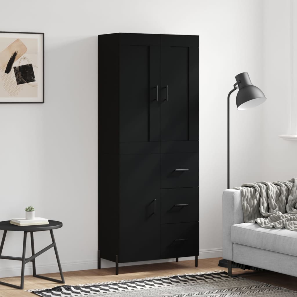 Hoge Kast 69,5X34X180 Cm Bewerkt Hout