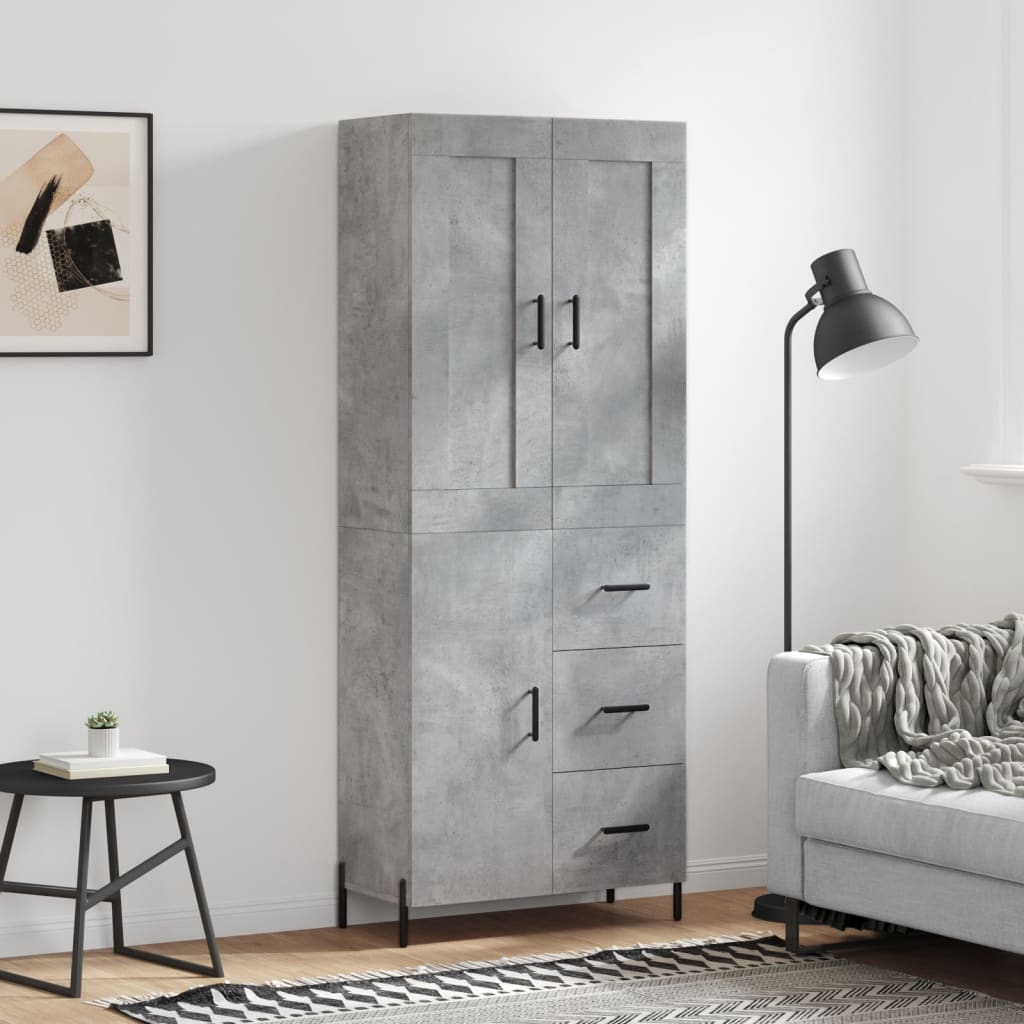Hoge Kast 69,5X34X180 Cm Bewerkt Hout