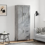Hoge Kast 69,5X34X180 Cm Bewerkt Hout