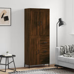Hoge Kast 69,5X34X180 Cm Bewerkt Hout