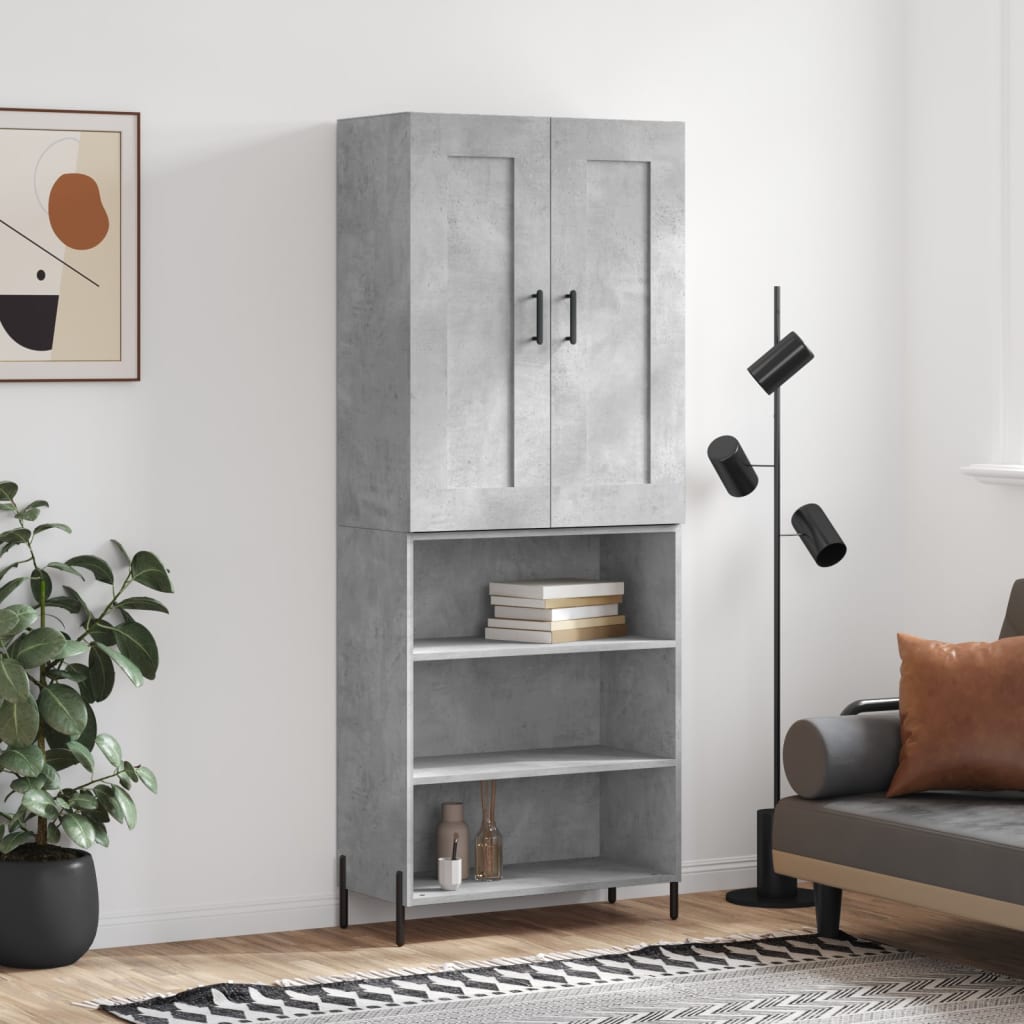 Hoge Kast 69,5X34X180 Cm Bewerkt Hout
