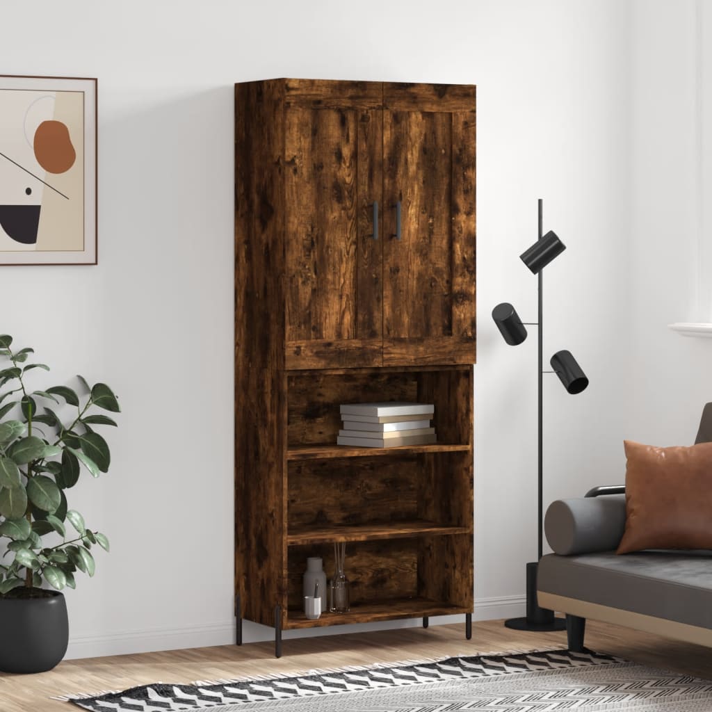 Hoge Kast 69,5X34X180 Cm Bewerkt Hout