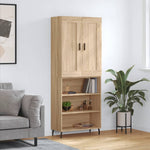 Hoge Kast 69,5X34X180 Cm Bewerkt Hout