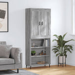 Hoge Kast 69,5X34X180 Cm Bewerkt Hout