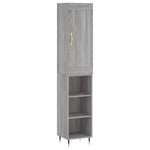 Hoge Kast 34,5X34X180 Cm Bewerkt Hout Eikenkleurig