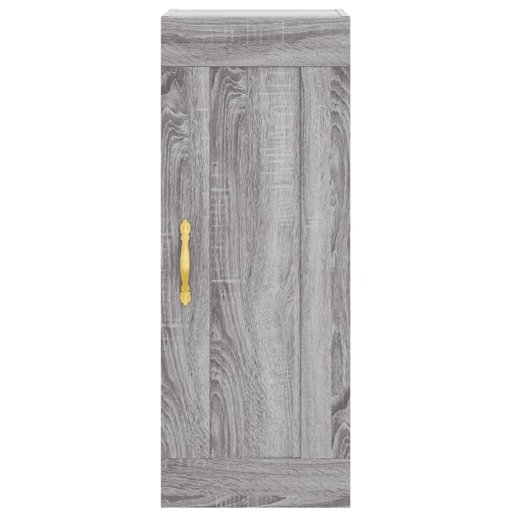 Hoge Kast 34,5X34X180 Cm Bewerkt Hout Eikenkleurig