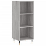 Hoge Kast 34,5X34X180 Cm Bewerkt Hout Eikenkleurig