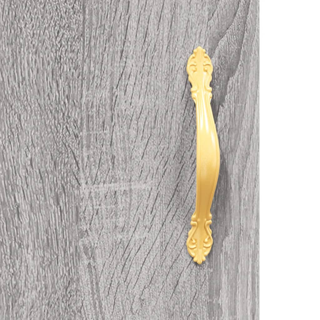 Hoge Kast 34,5X34X180 Cm Bewerkt Hout Eikenkleurig