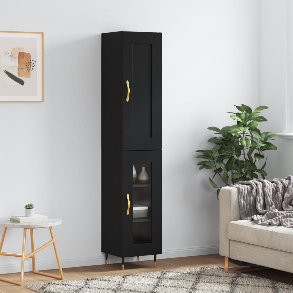 Hoge Kast 34,5X34X180 Cm Bewerkt Hout