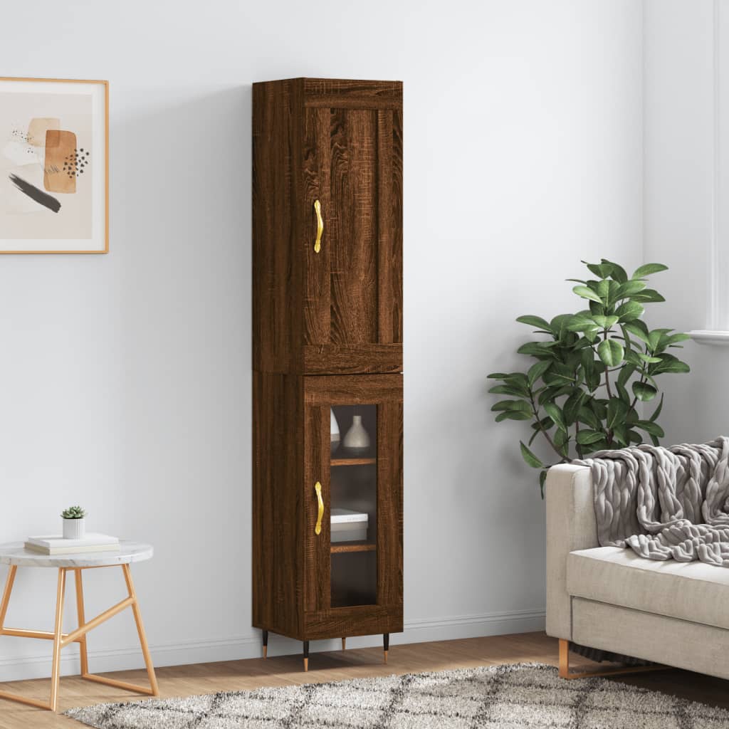Hoge Kast 34,5X34X180 Cm Bewerkt Hout