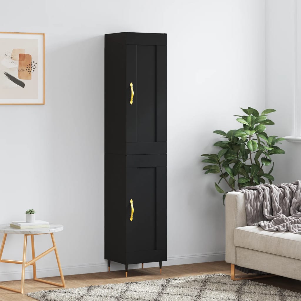 Hoge Kast 34,5X34X180 Cm Bewerkt Hout