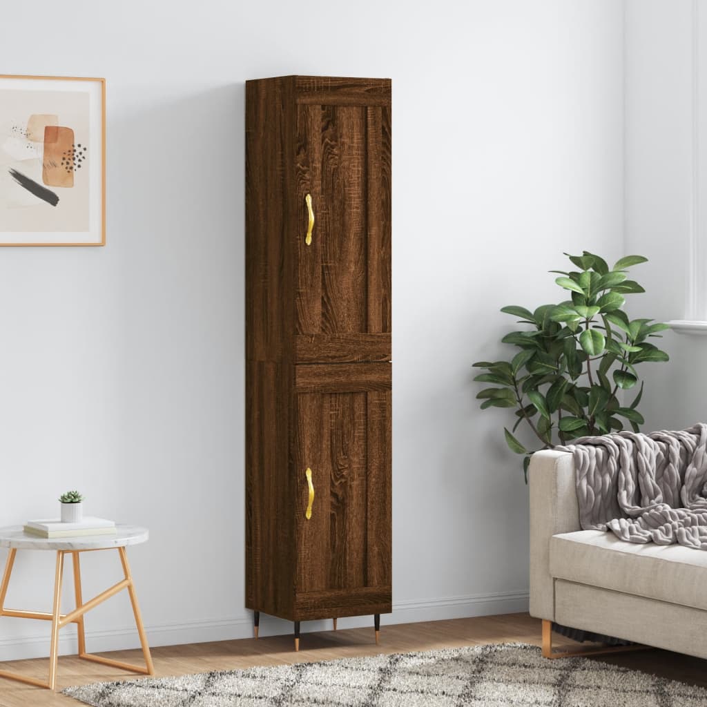 Hoge Kast 34,5X34X180 Cm Bewerkt Hout