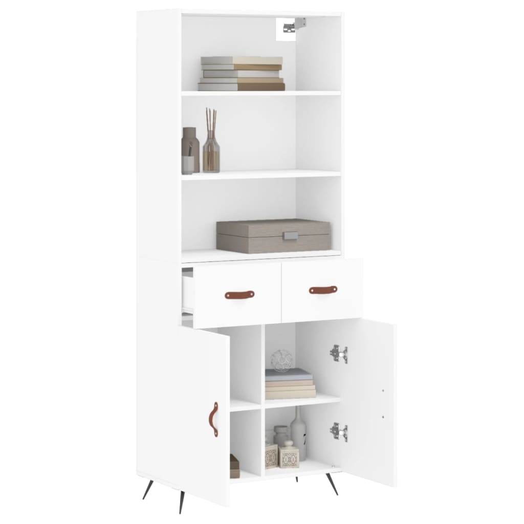 Hoge Kast 69,5X34X180 Cm Bewerkt Hout