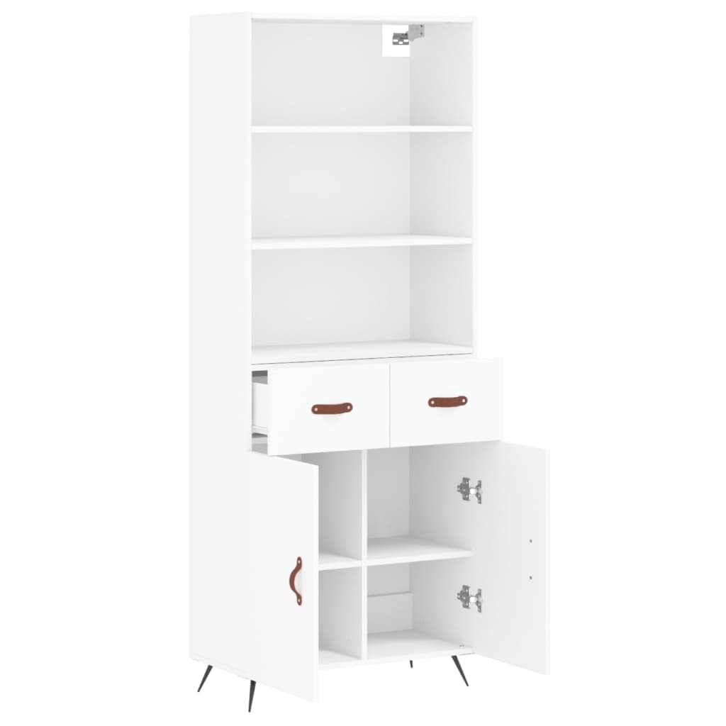 Hoge Kast 69,5X34X180 Cm Bewerkt Hout
