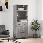 Hoge Kast 69,5X34X180 Cm Bewerkt Hout