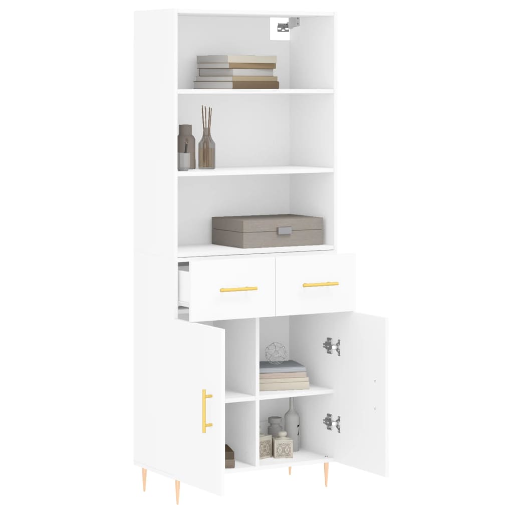 Hoge Kast 69,5X34X180 Cm Bewerkt Hout